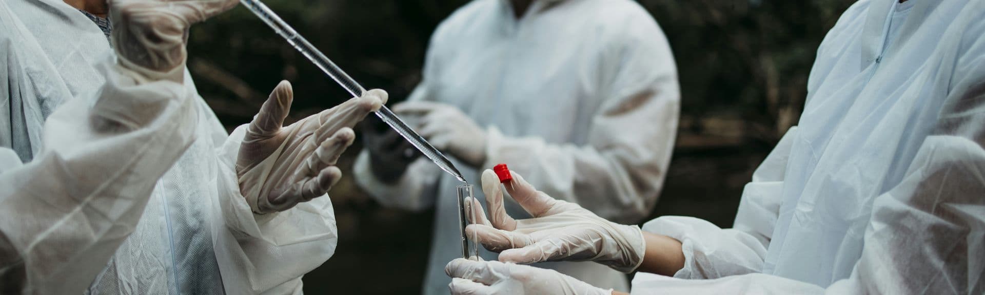 sample collection on the field